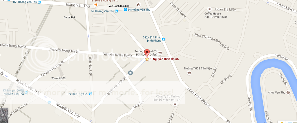 Cho thuê mặt bằng nhà Q.Phú Nhuận ngay ngã 3, 2 mặt tiền.